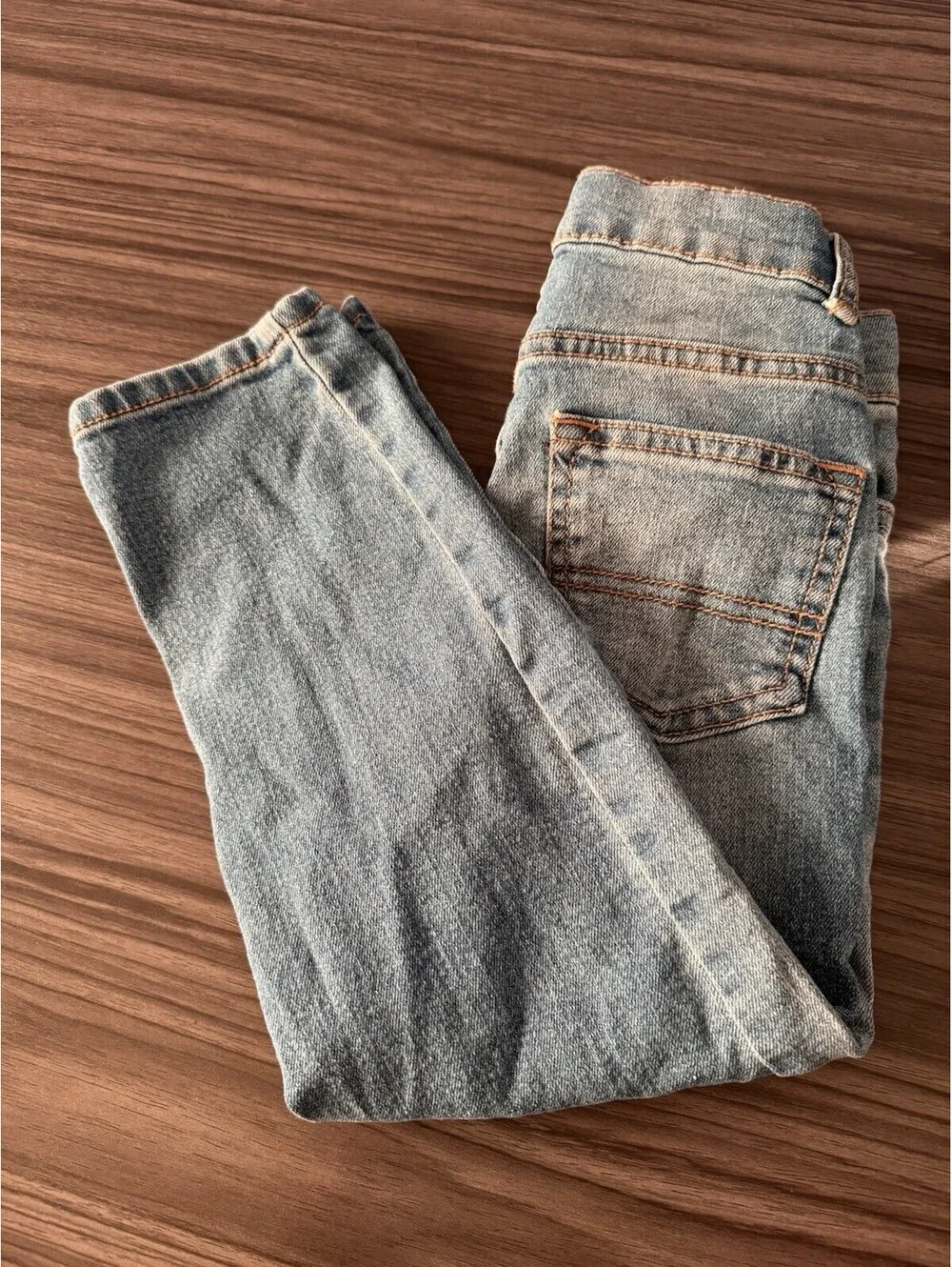 OshKosh B'gosh Boys Straight Fit Light Wash Blue Denim Jeans 4R/4A Pockets